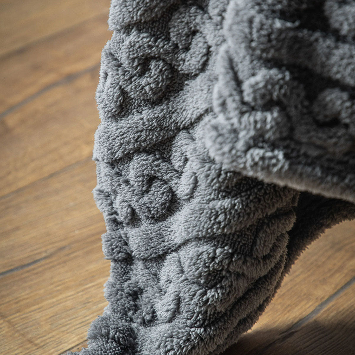 Gallery Direct Textures Twist Knit Grey 130x170cm