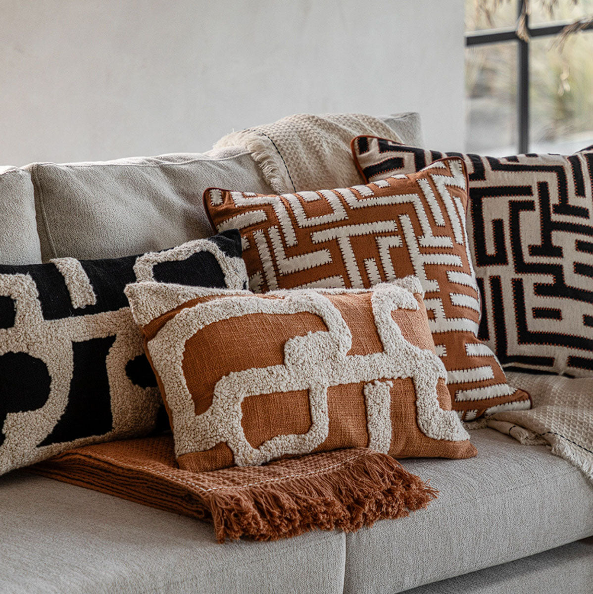 Gallery Direct Stitched Border Waffle Throw