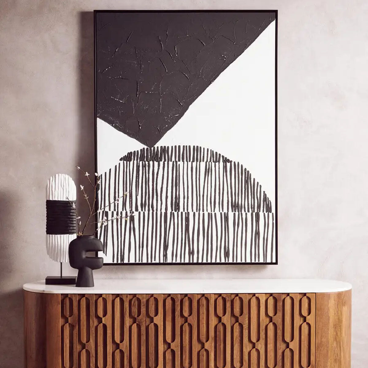 Beaumonde Home Hapax Abstract Small Black Vase