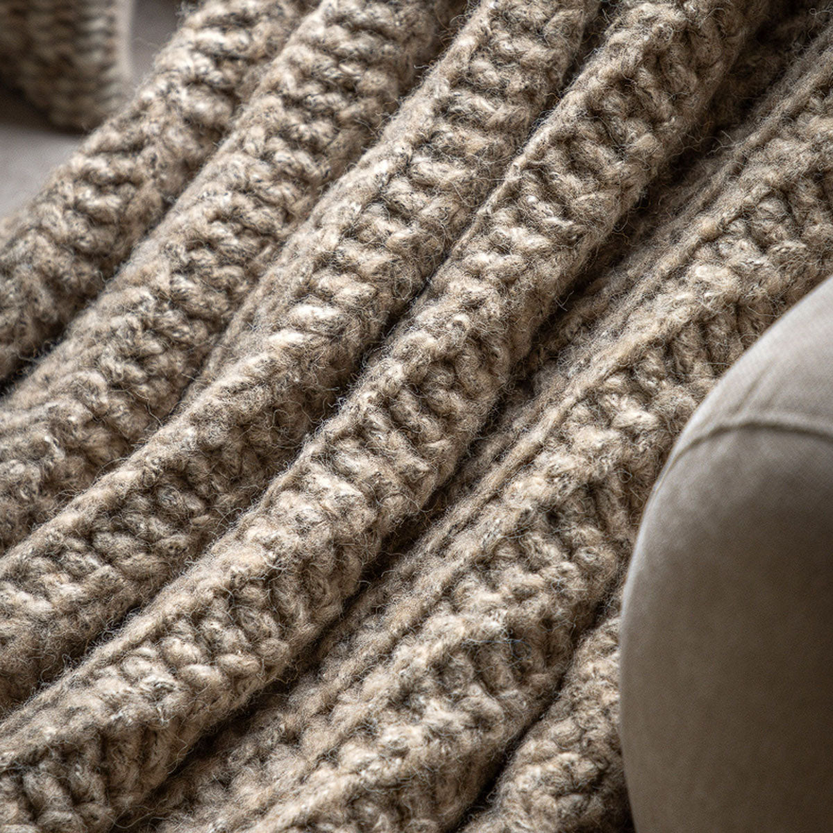 Gallery Direct Luxury Melange Knit Throw
