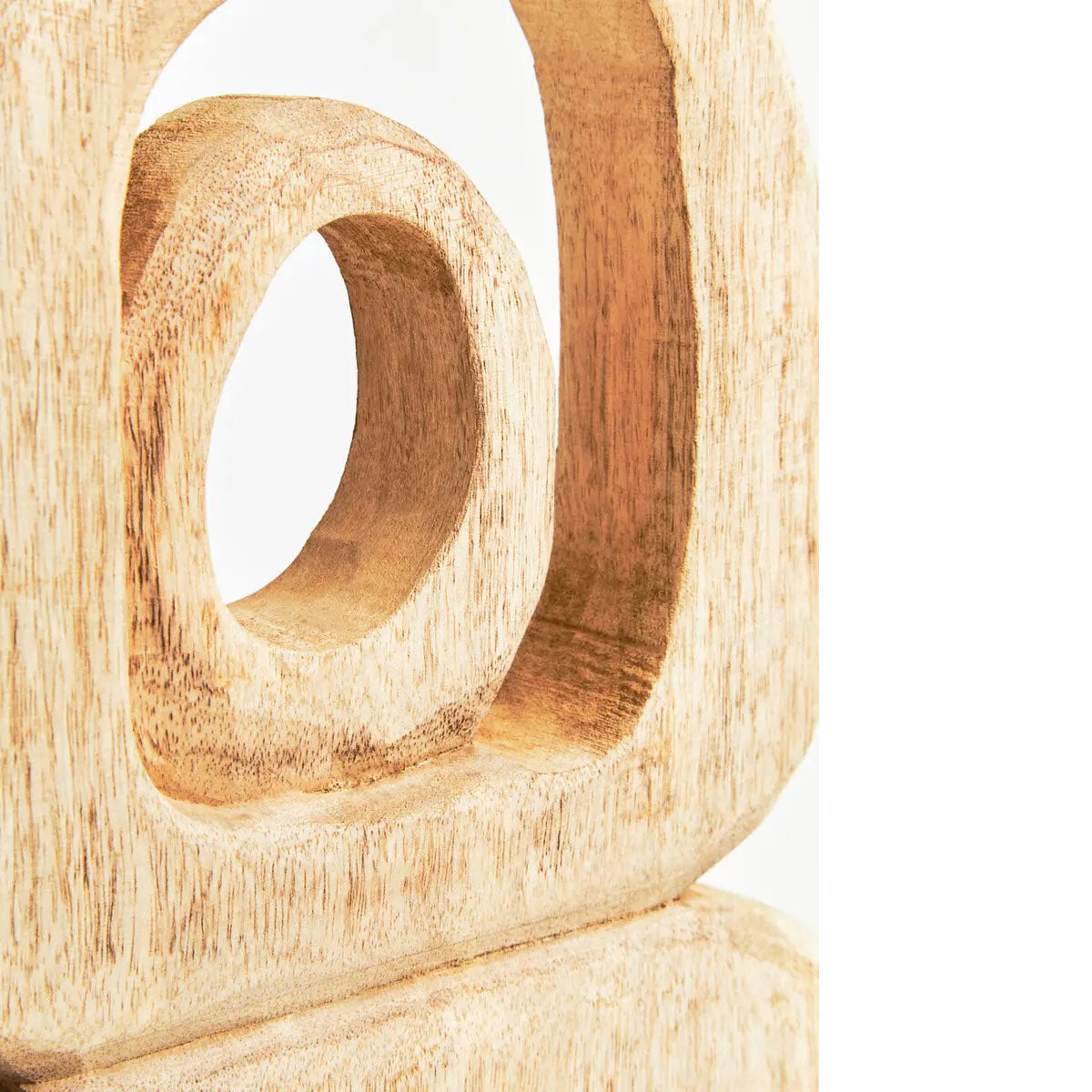 Beaumonde Home Fidel Natural Mango Wood Ring Sculpture