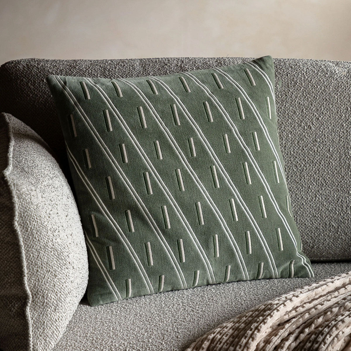Gallery Direct Noa Velvet Cushion Olive