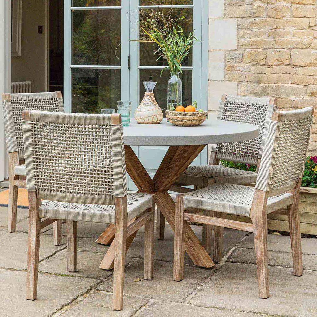 Garden Trading Burford Round Dining Table 120 cm Grey