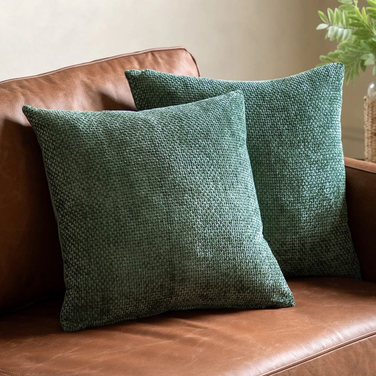 Gallery Direct Basketweave Chenille Cushion 2pk