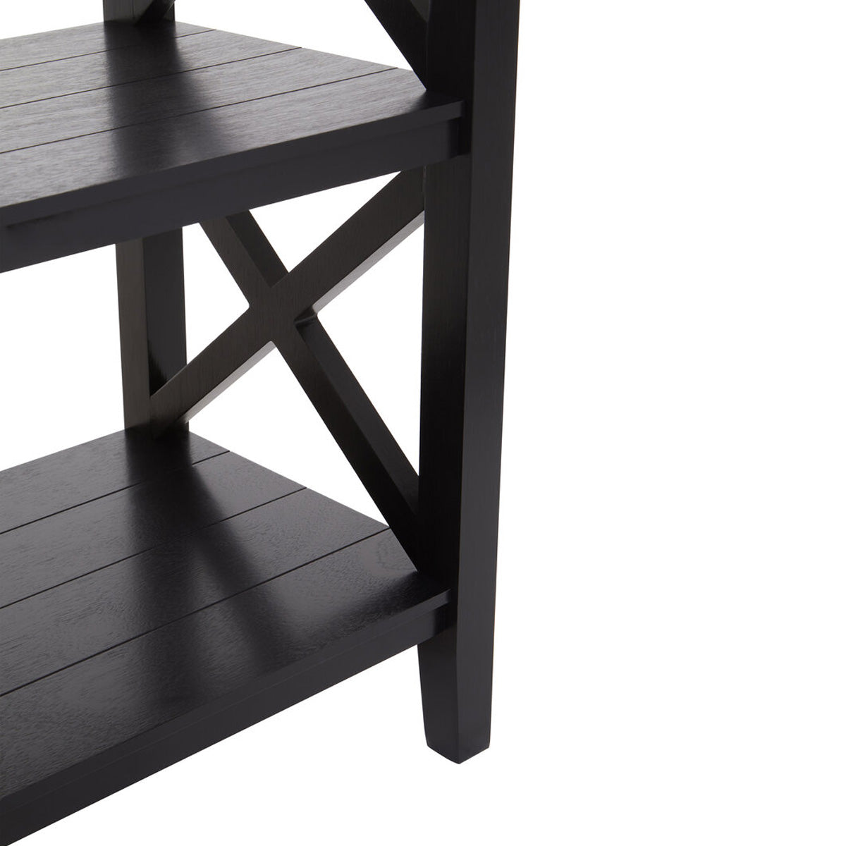 Beaumonde Home Heritage Three Shelf Black Bookcase