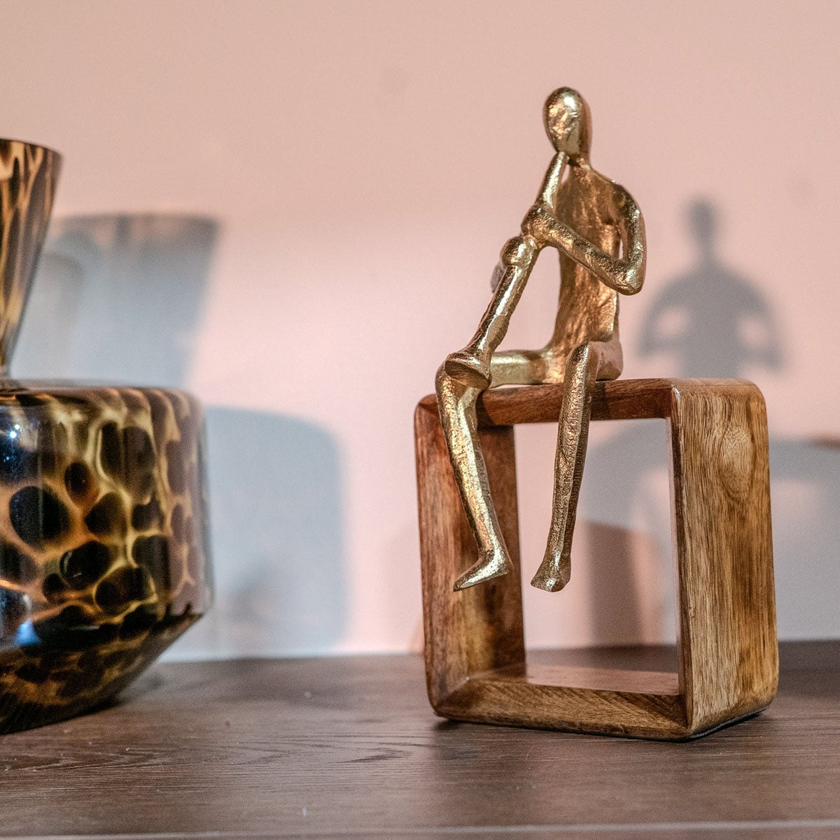Mindy Brownes Abstract brass coloured sculptures