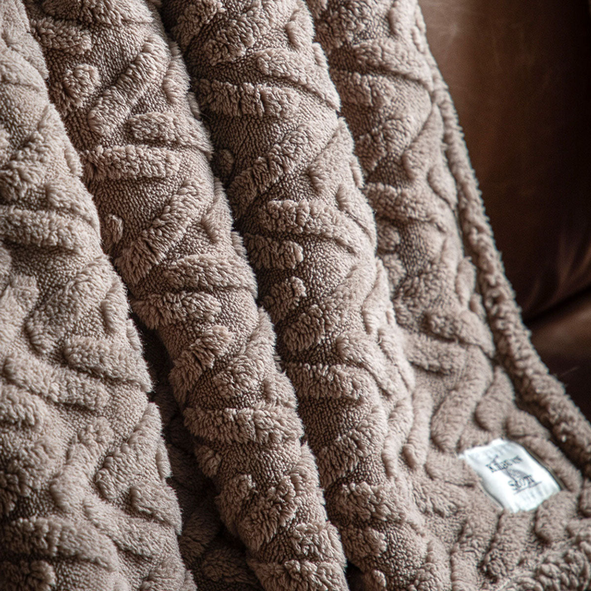Gallery Direct Herringbone Sherpa Throw