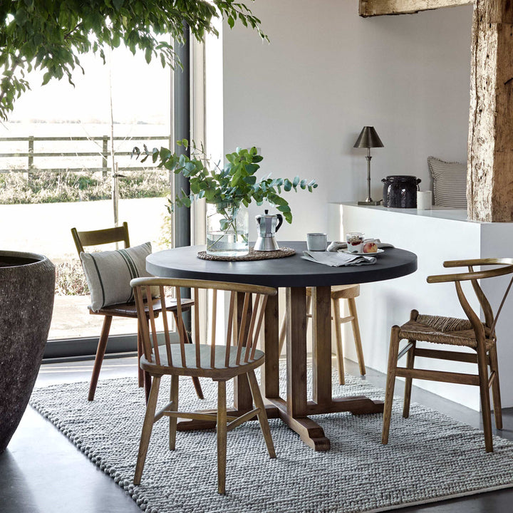 Garden Trading Burcot Round Dining Table Medium Slate Grey