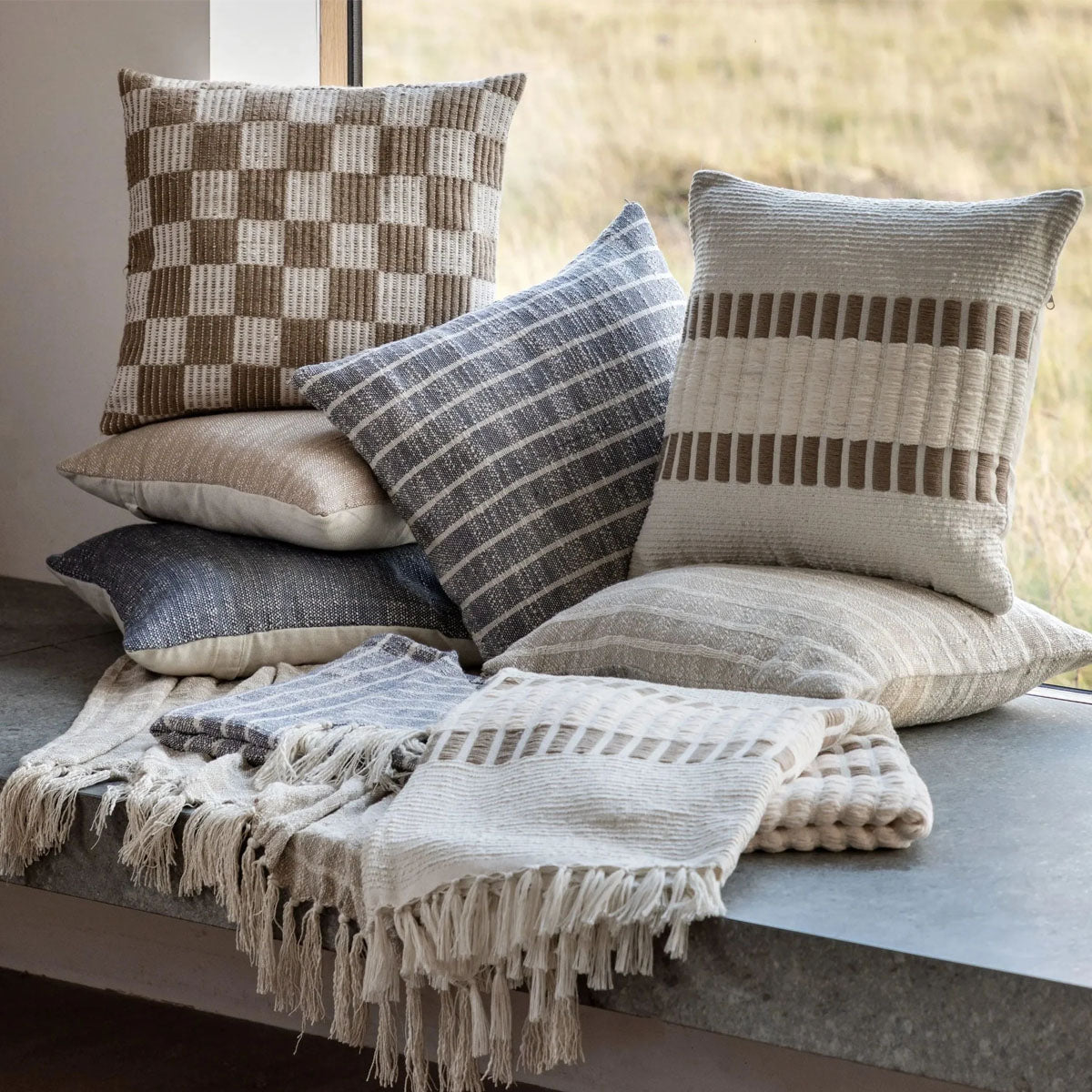 Gallery Direct Longshaw Woven Cushion Natural