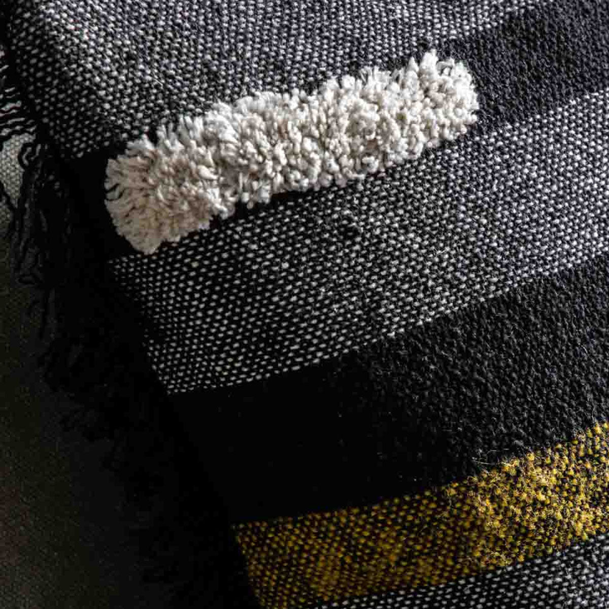 Gallery Direct Tufted Blocks Cushion with Fringe