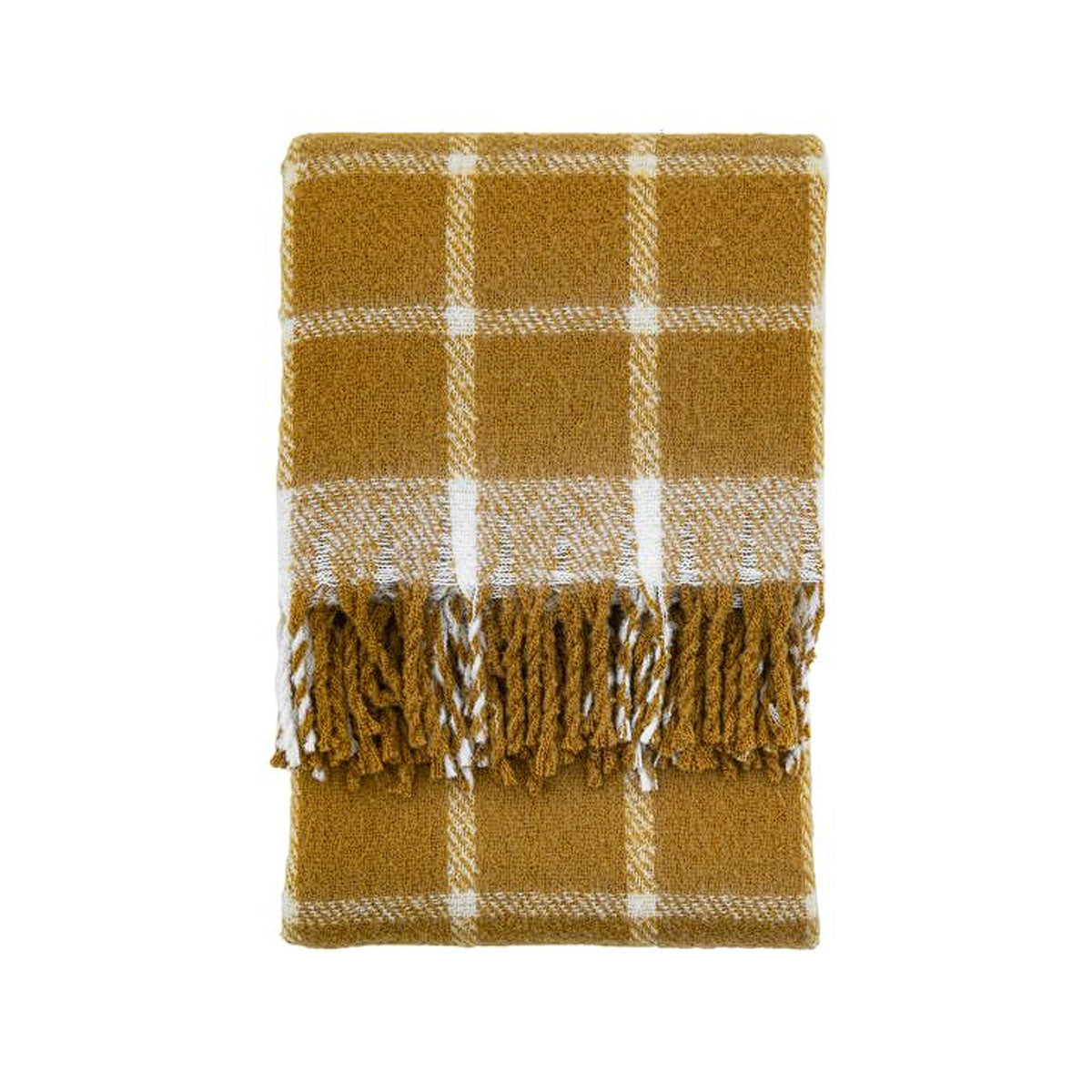 Gallery Direct Poly Faux Mohair Check Throw