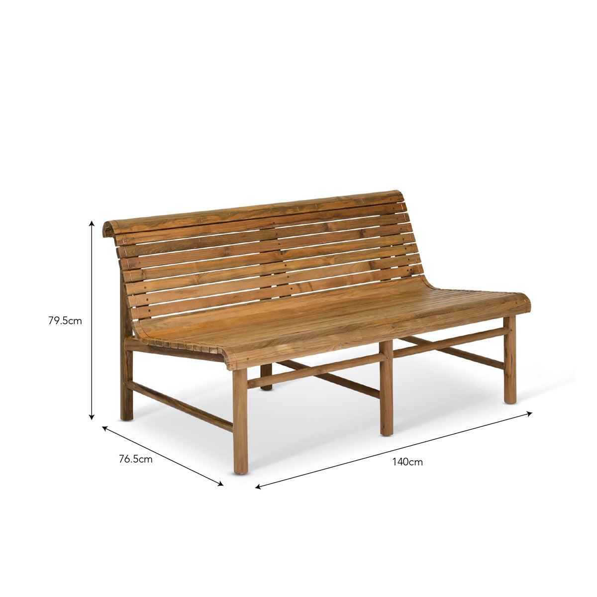 Garden Trading Station Bench Double Natural