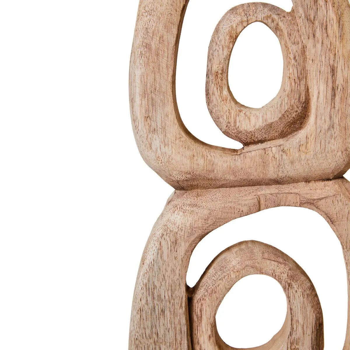 Beaumonde Home Fidel Natural Mango Wood Ring Sculpture