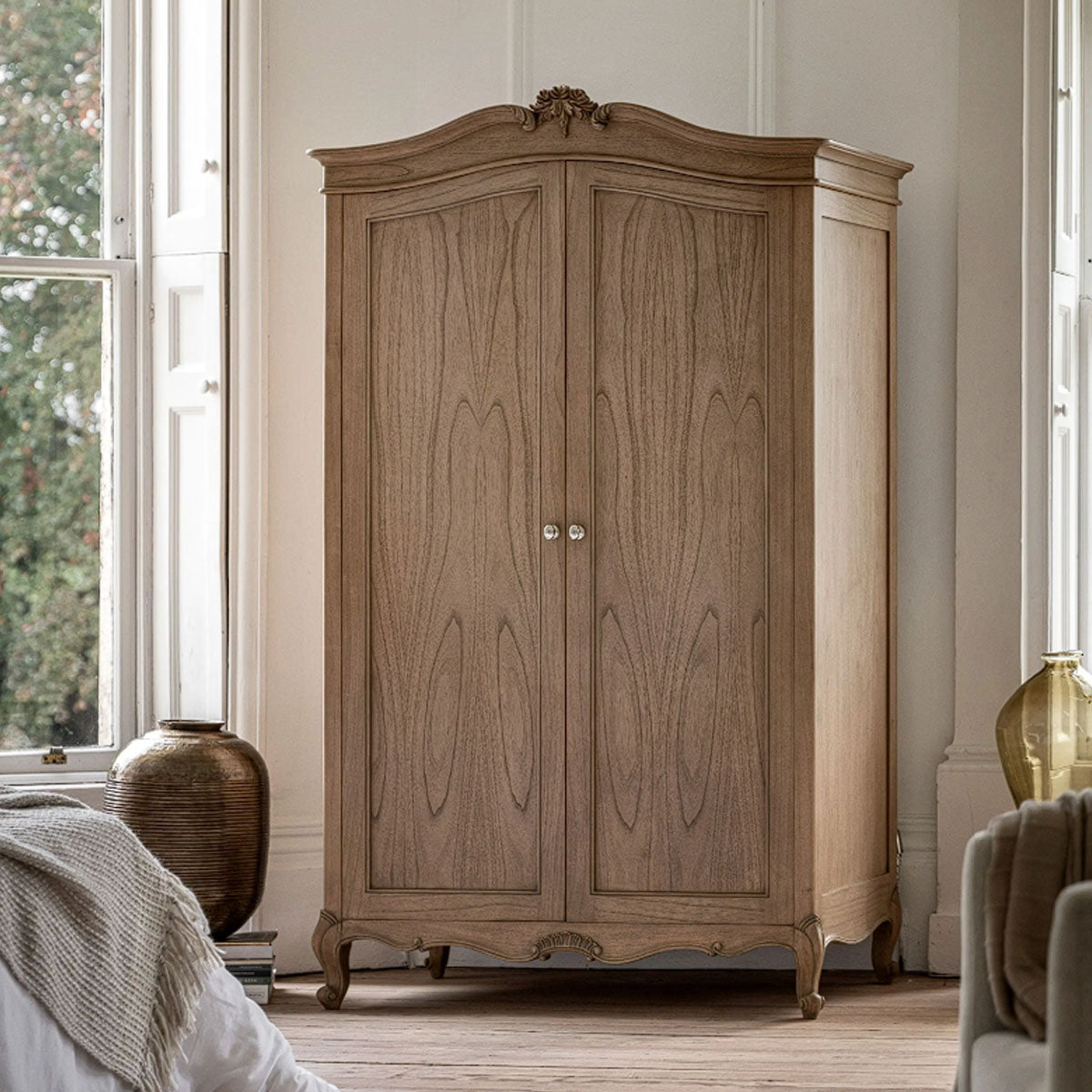 Gallery Direct Chic 2 Door Wardrobe Weathered