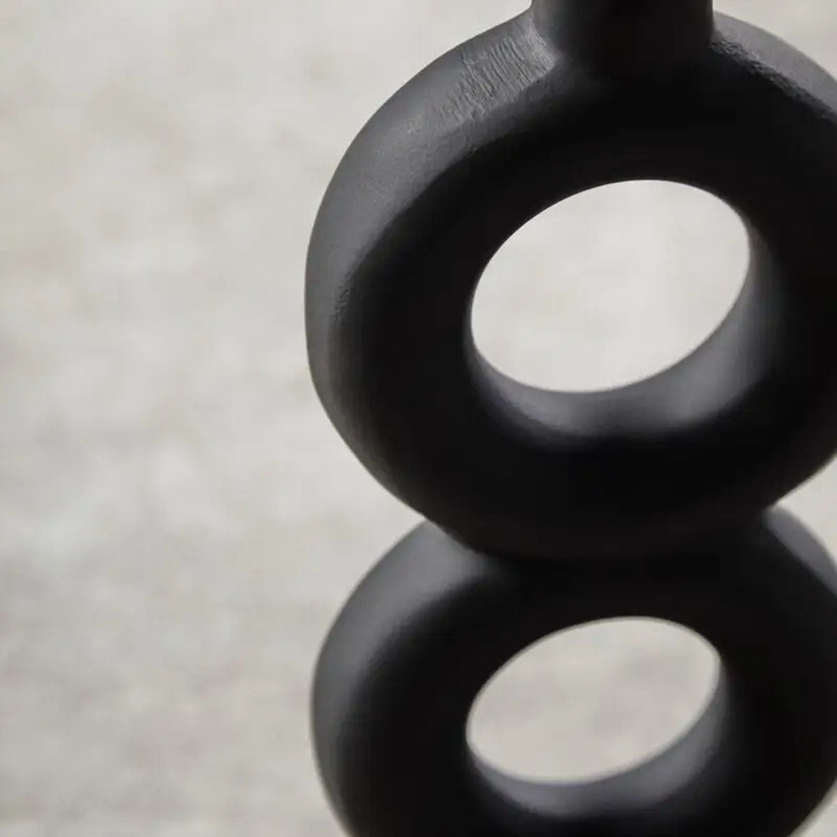 Beaumonde Home Hapax Large Black Candle Holder