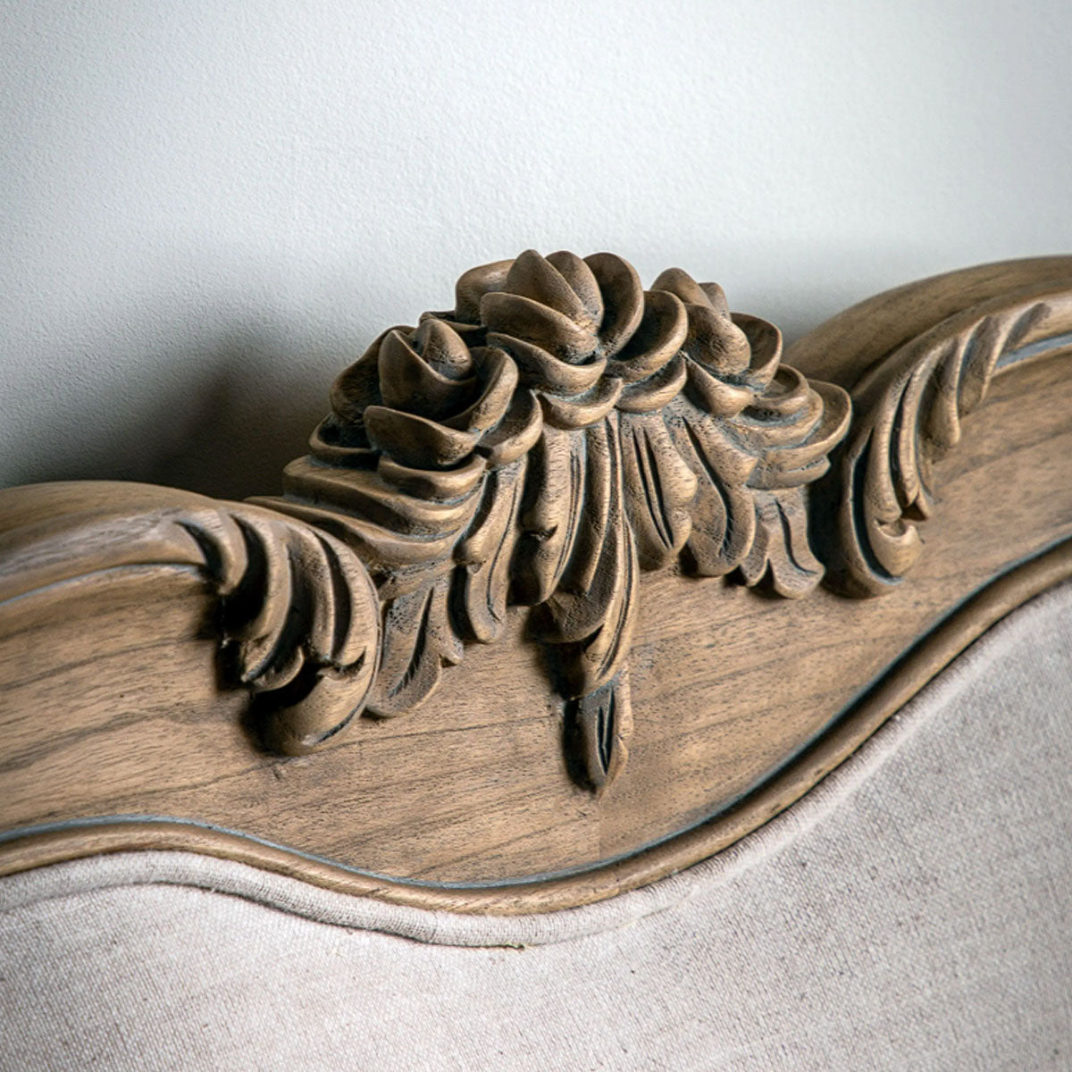 Gallery Direct Chic Linen Upholstered Bed Weathered