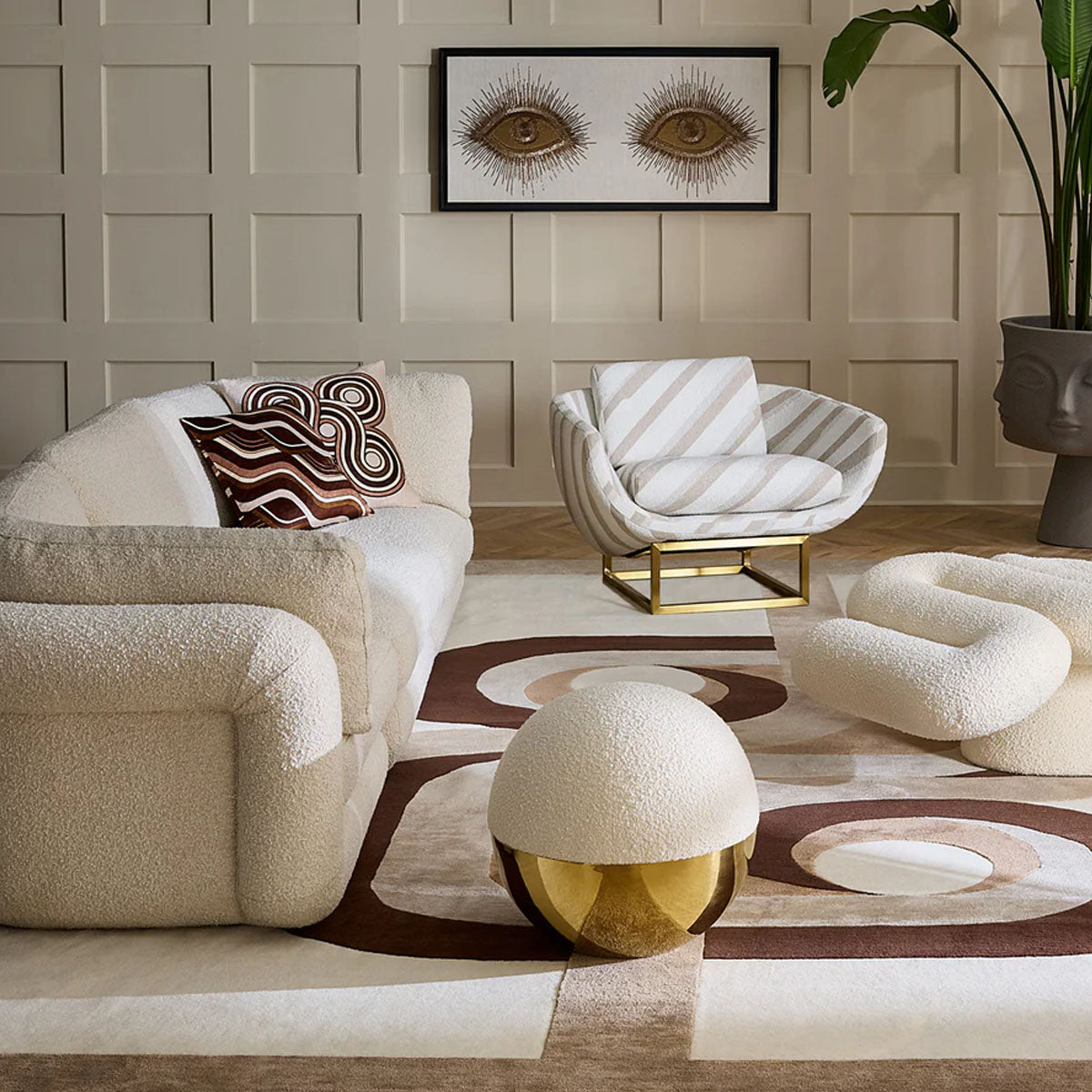 Jonathan Adler Beaumont Lounge Chair - Diagonal Natural