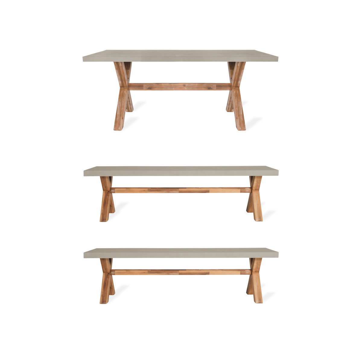 Garden Trading Burford Table & Bench Set Small Natural