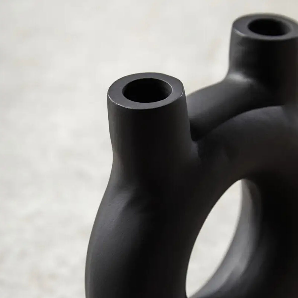 Beaumonde Home Hapax Small Black Candle Holder