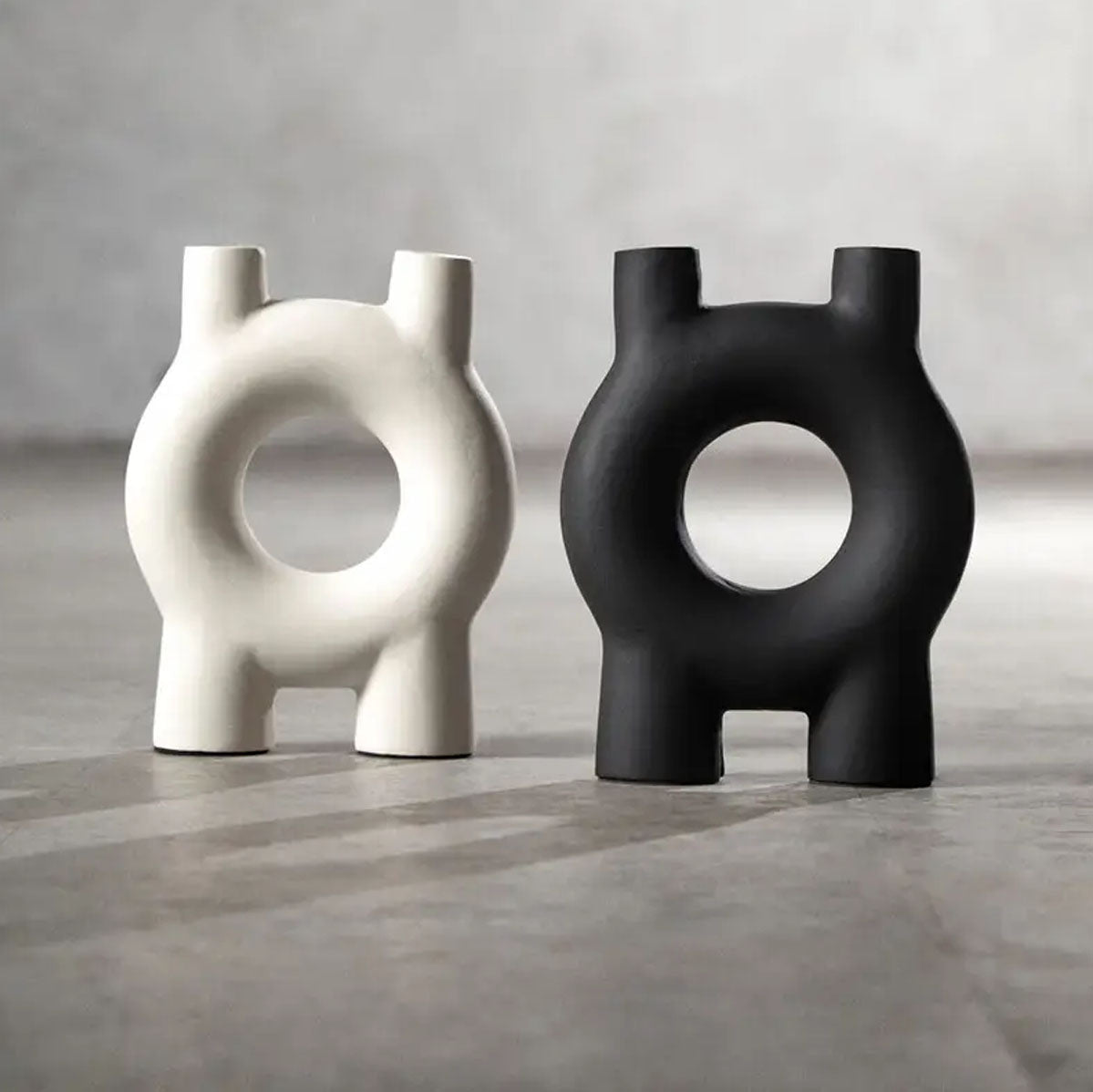 Beaumonde Home Hapax Small Black Candle Holder