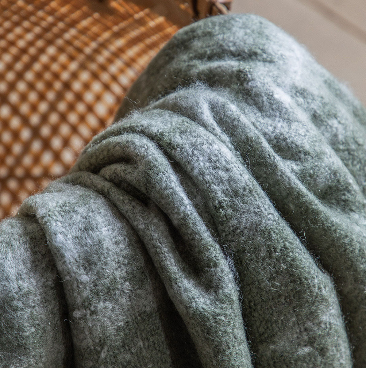 Gallery Direct Check Faux Mohair Throw