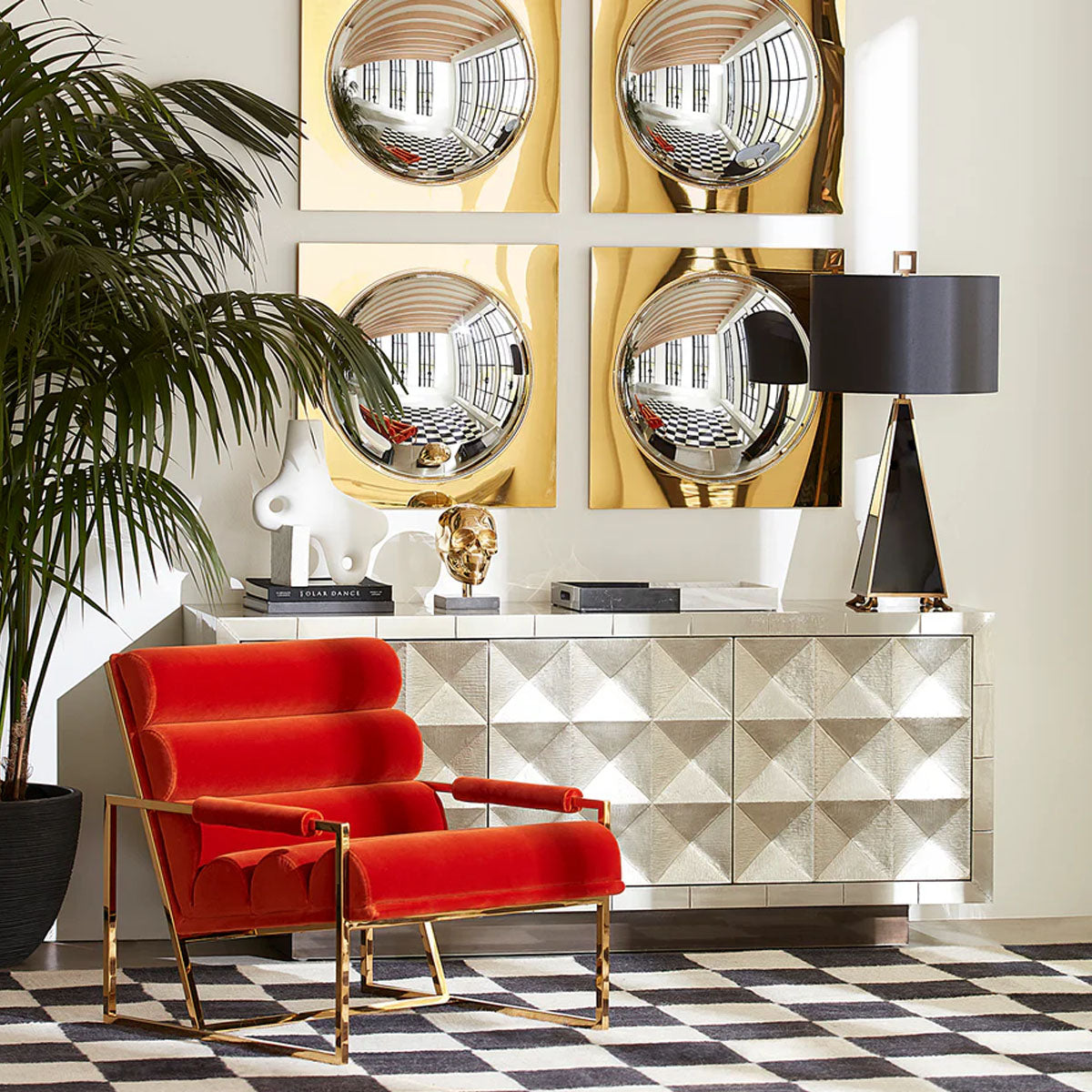 Jonathan Adler Globo Convex Mirror