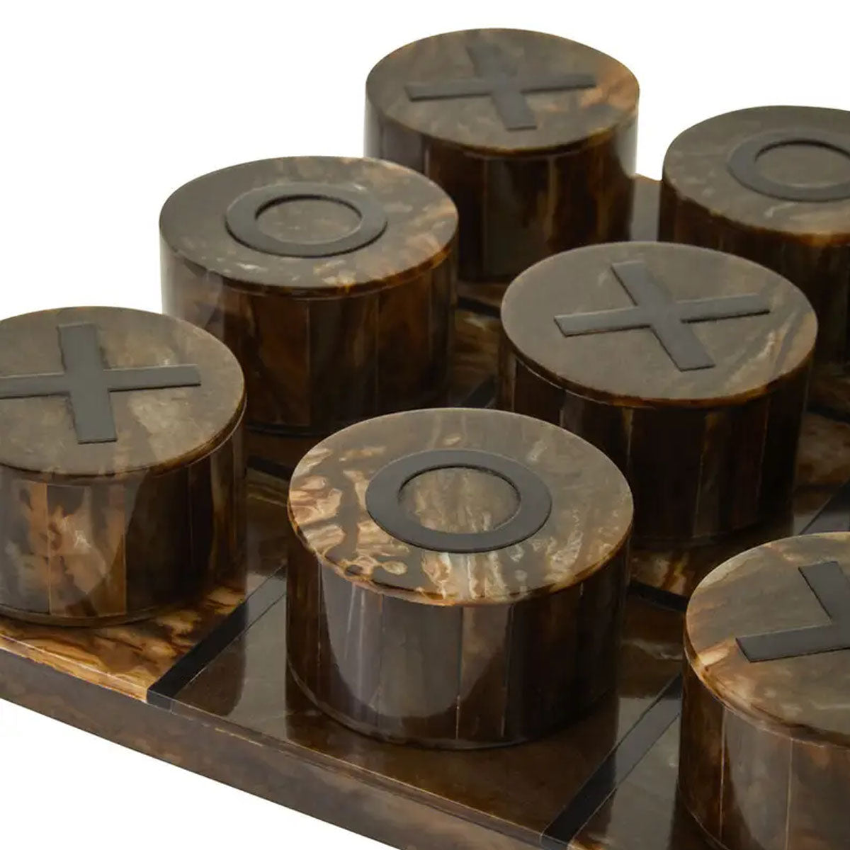Beaumonde Home Churchill Games Brown and Black Finish Noughts And Crosses