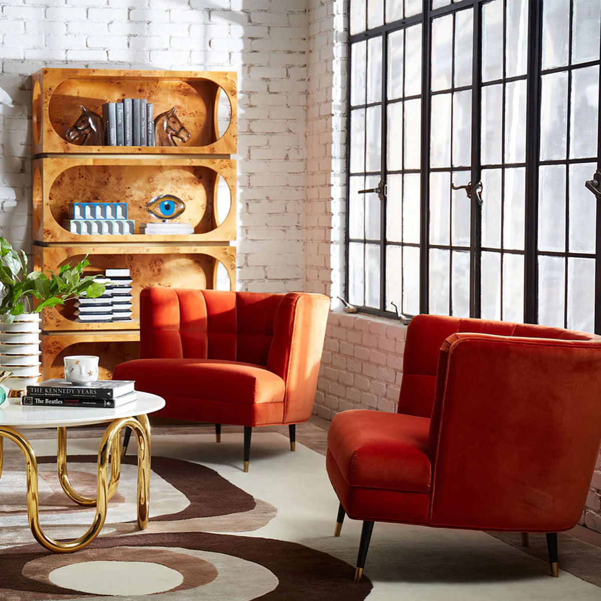 Jonathan Adler Bond Etagere - Burled Mappa
