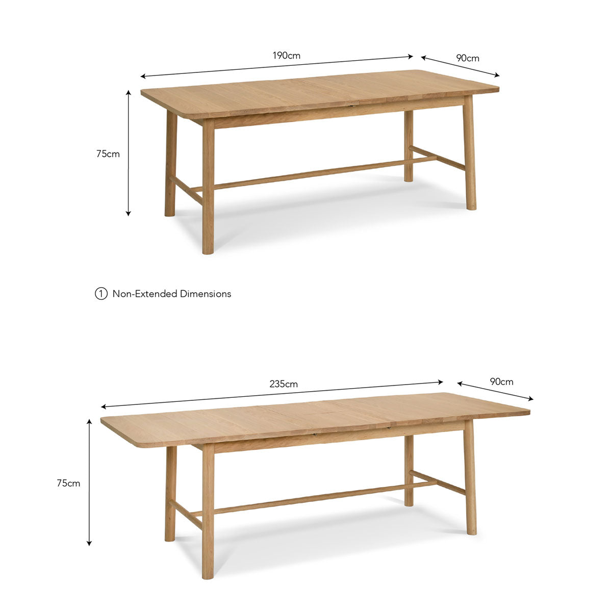 Garden Trading Longworth Extension Dining Table Natural