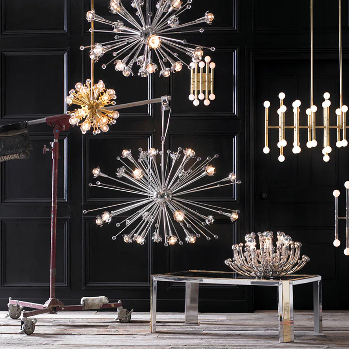 Jonathan Adler Sputnik Chandelier - Antique Brass