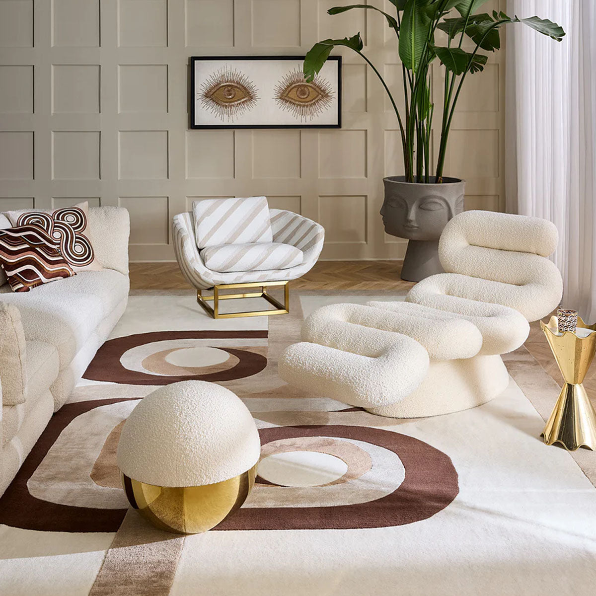 Jonathan Adler Beaumont Lounge Chair - Diagonal Natural