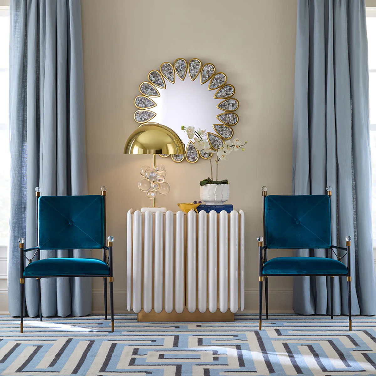 Jonathan Adler Petal Mirror - Grey