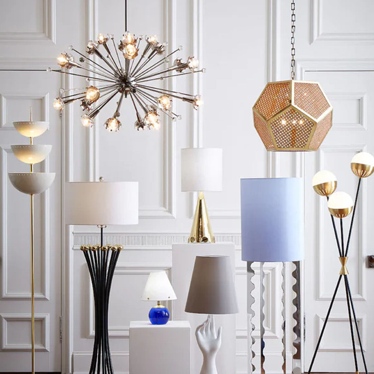 Jonathan Adler Sputnik Chandelier - Antique Brass
