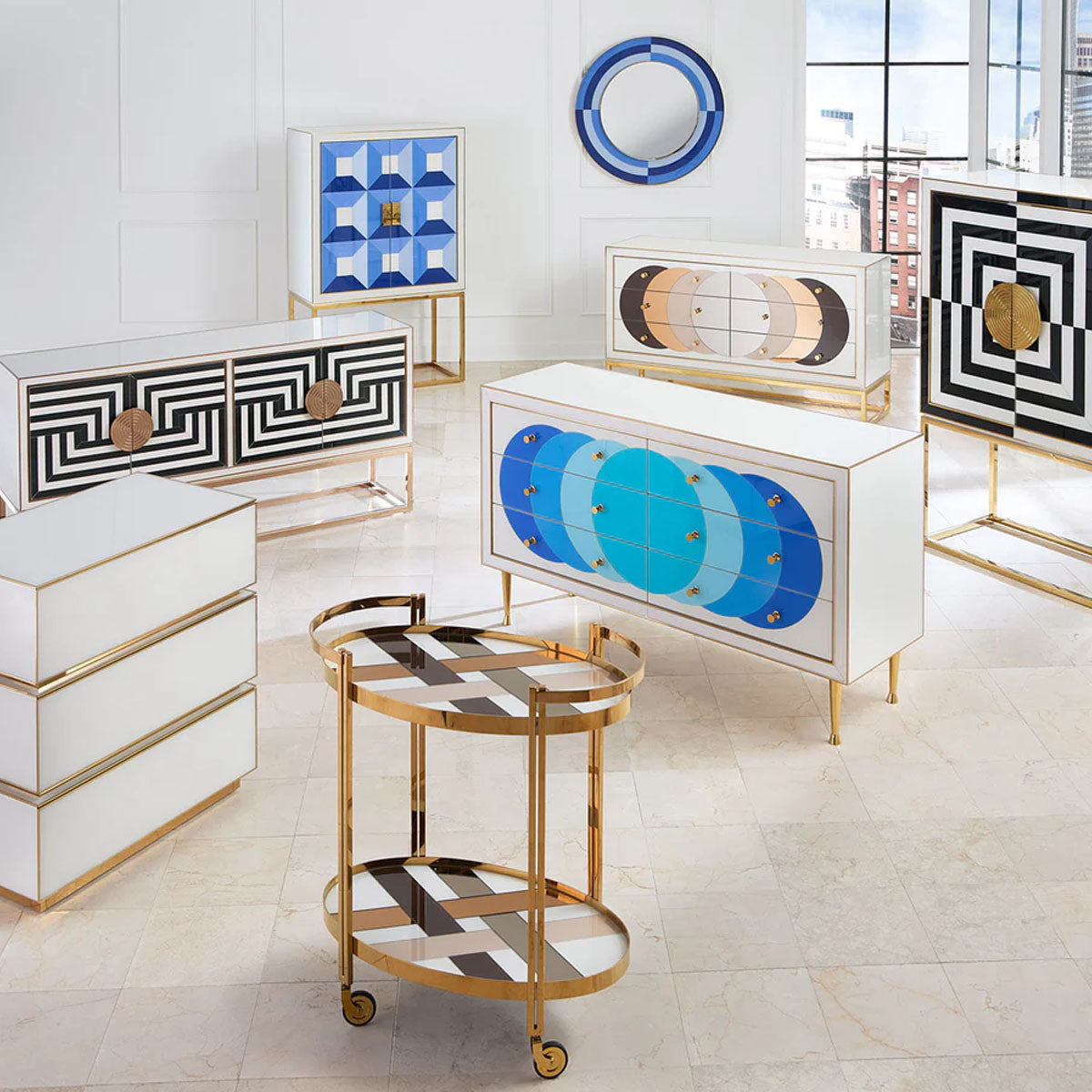 Jonathan Adler Op Art Credenza
