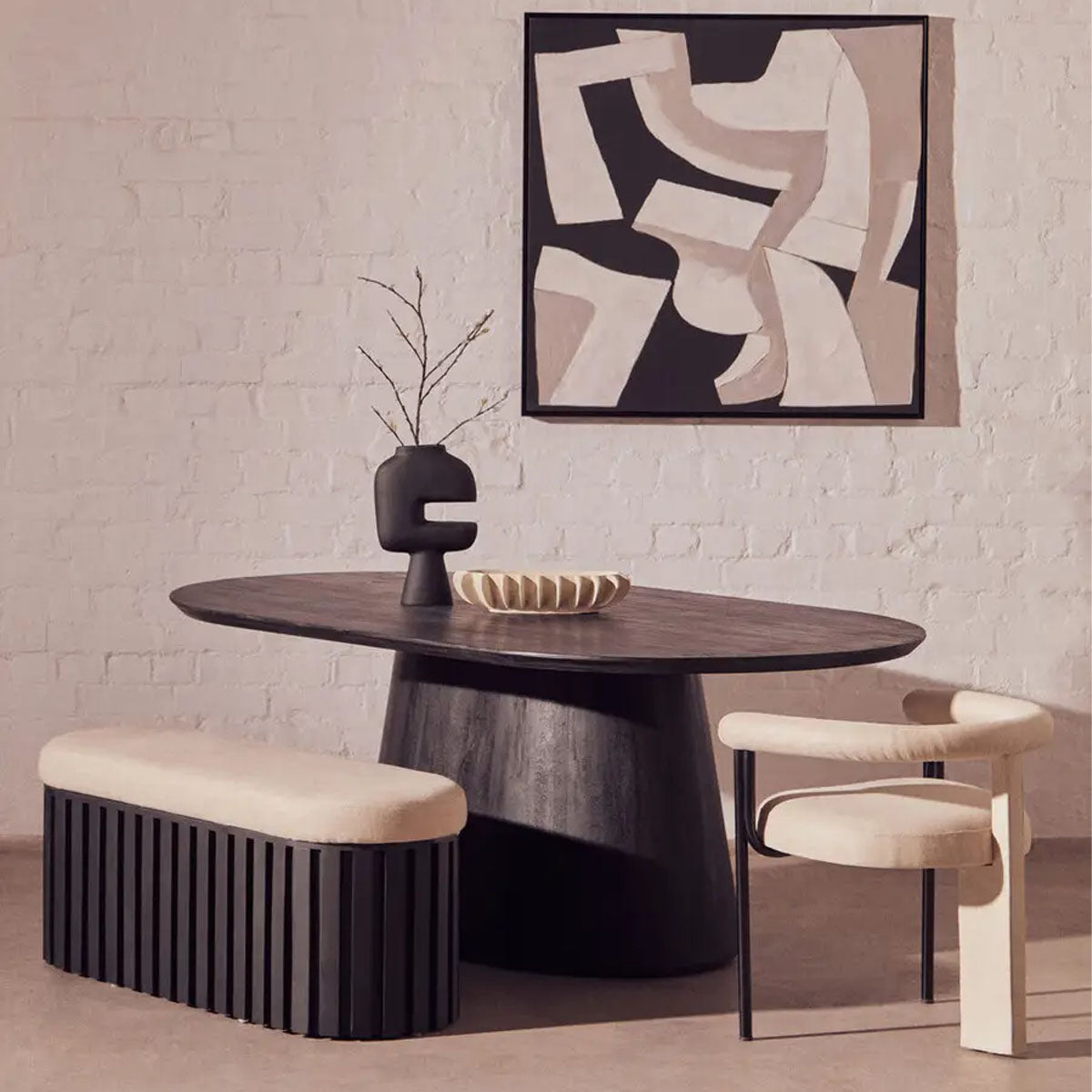 Beaumonde Home Hapax Abstract Small Black Vase