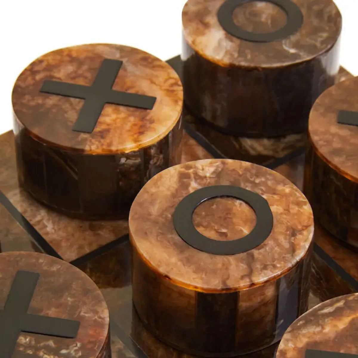 Beaumonde Home Churchill Games Brown and Black Finish Noughts And Crosses
