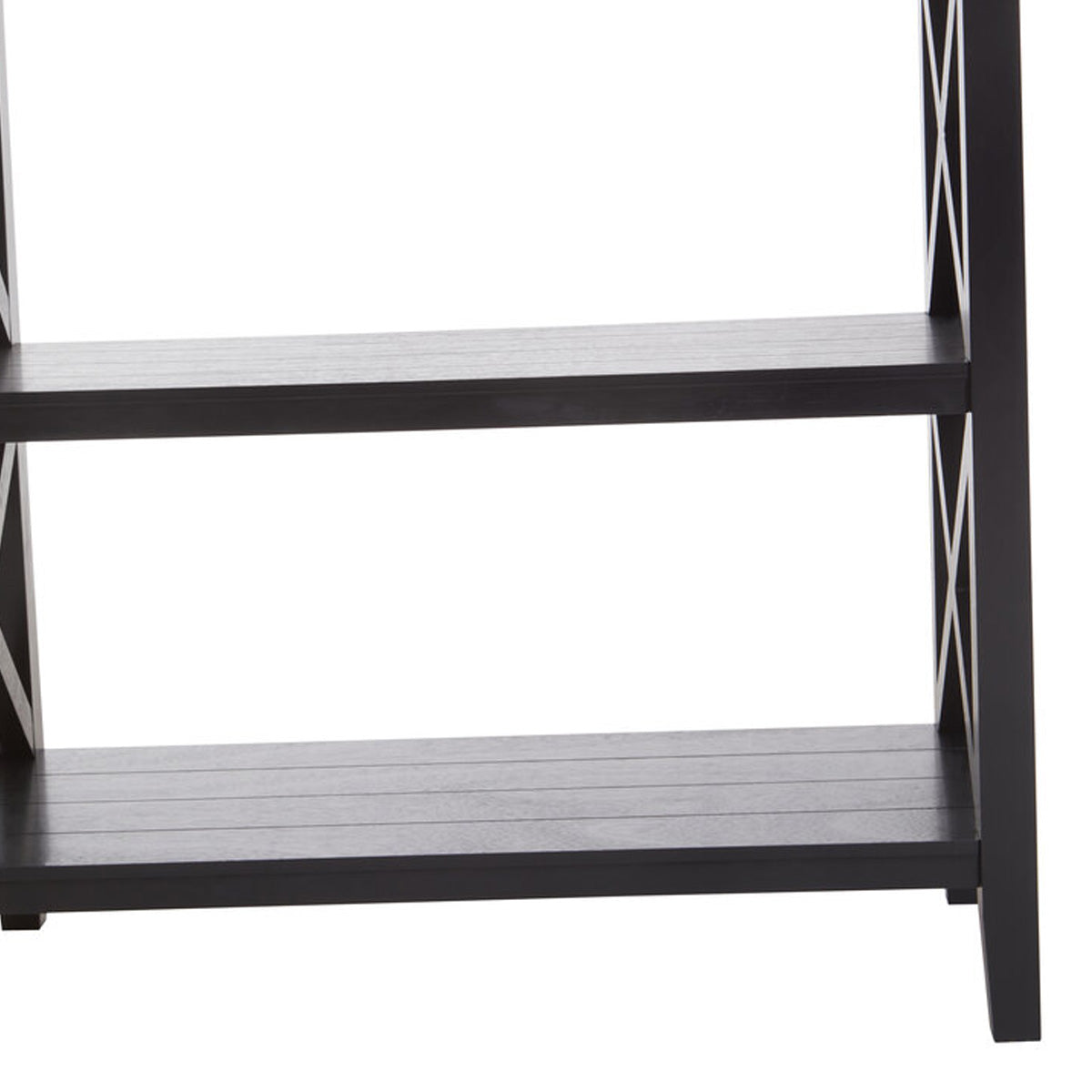 Beaumonde Home Heritage Three Shelf Black Bookcase