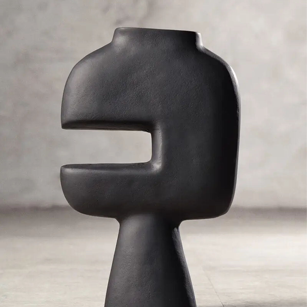 Beaumonde Home Hapax Abstract Large Black Vase