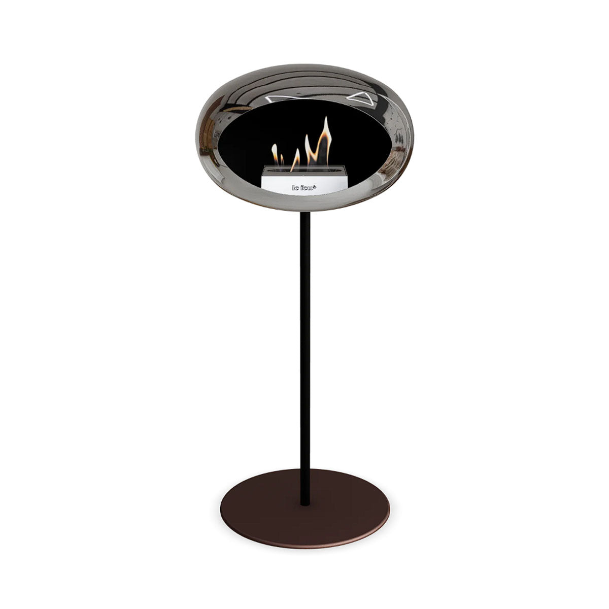 Le Feu Ground Steel High - Chromed Silver - 25mm Pole Width