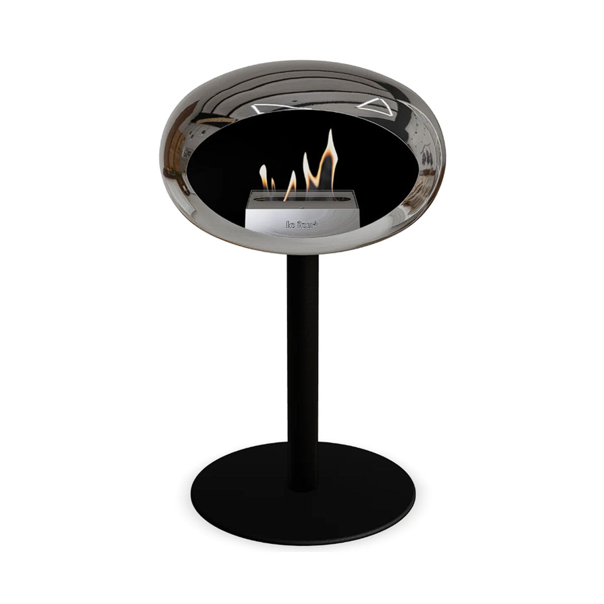 Le Feu Ground Steel Low - Chromed Silver - 60mm Pole Width