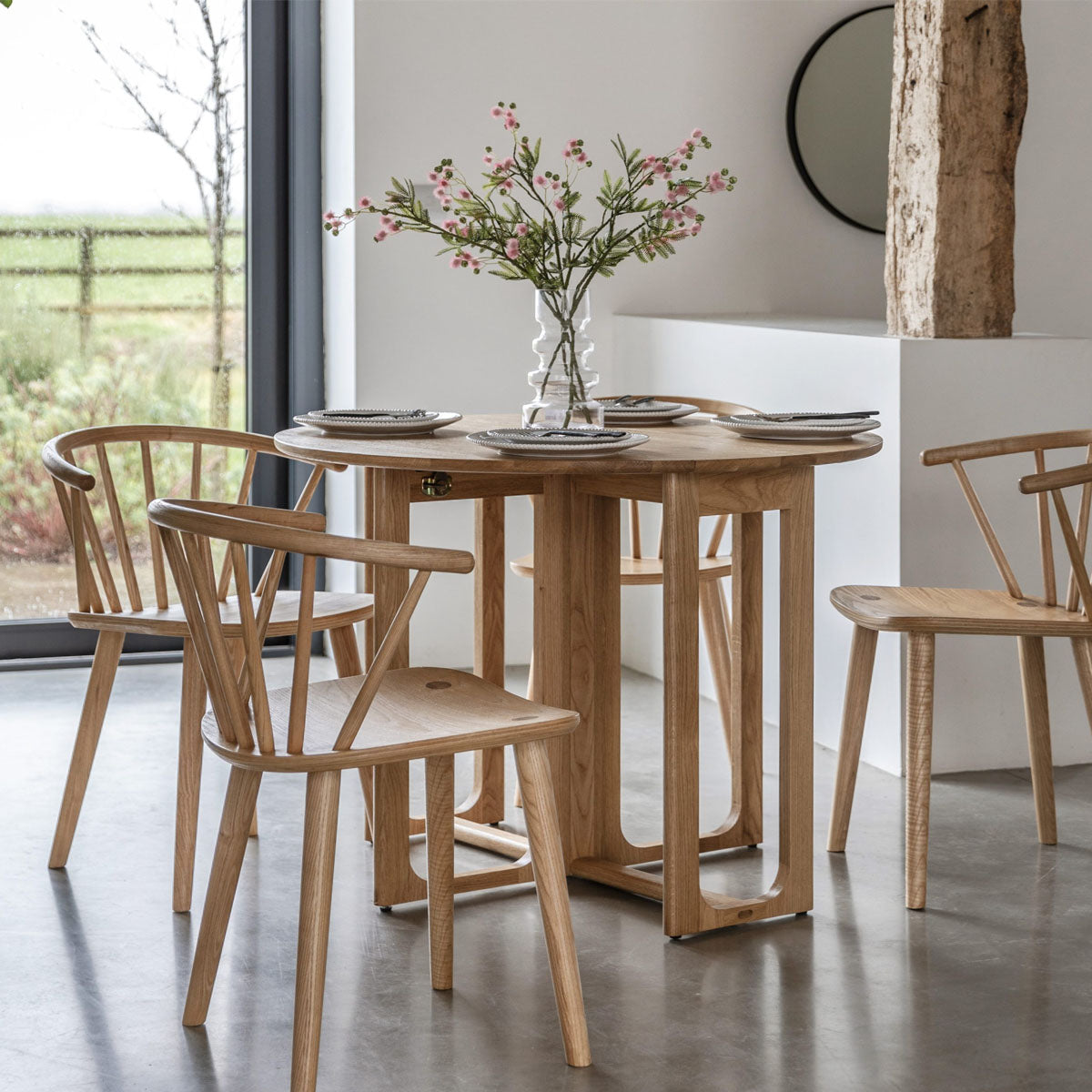 Gallery Direct Craft Folding Dining Table Natural 1000x1000x750mm
