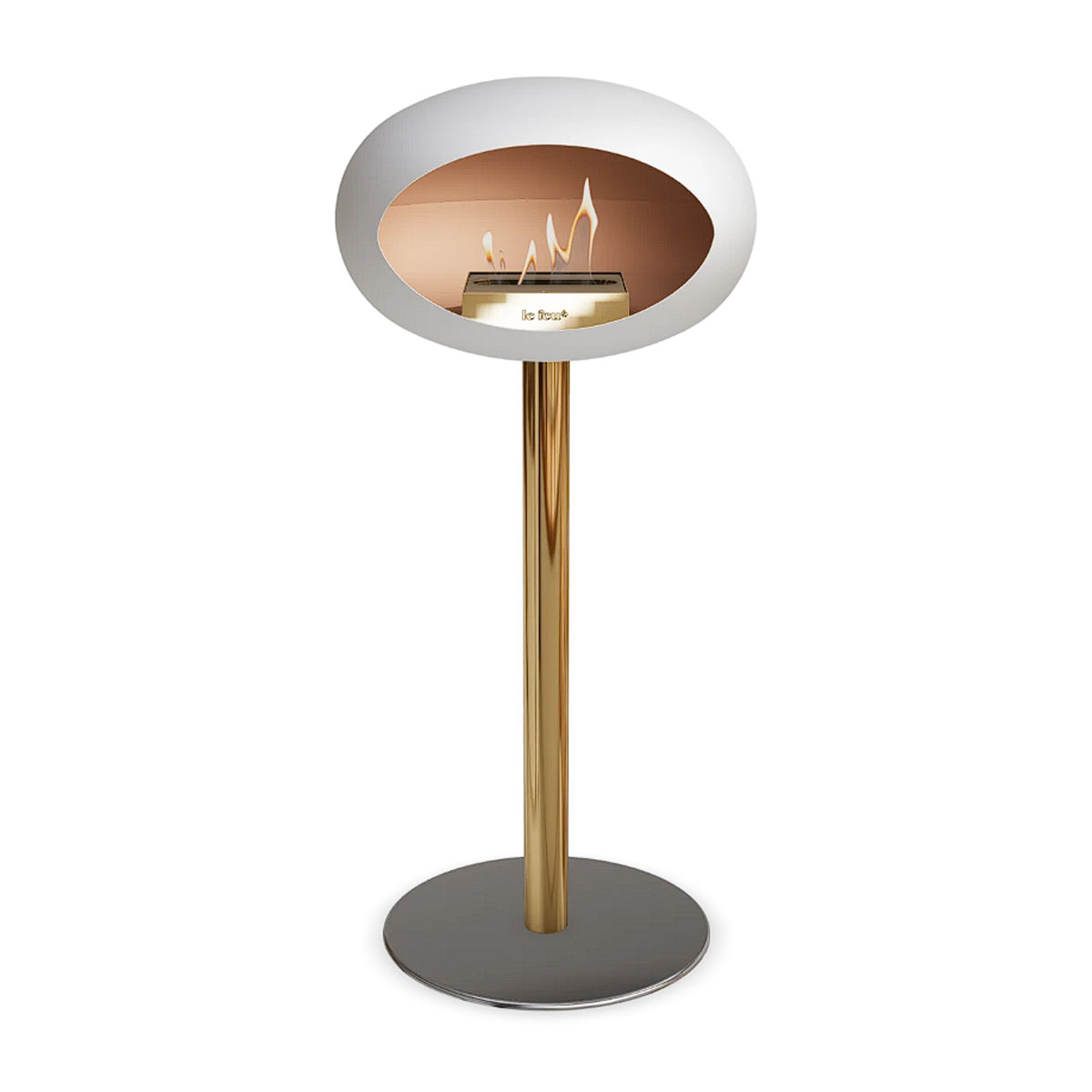Le Feu Ground Steel High - White - 60mm Pole Width