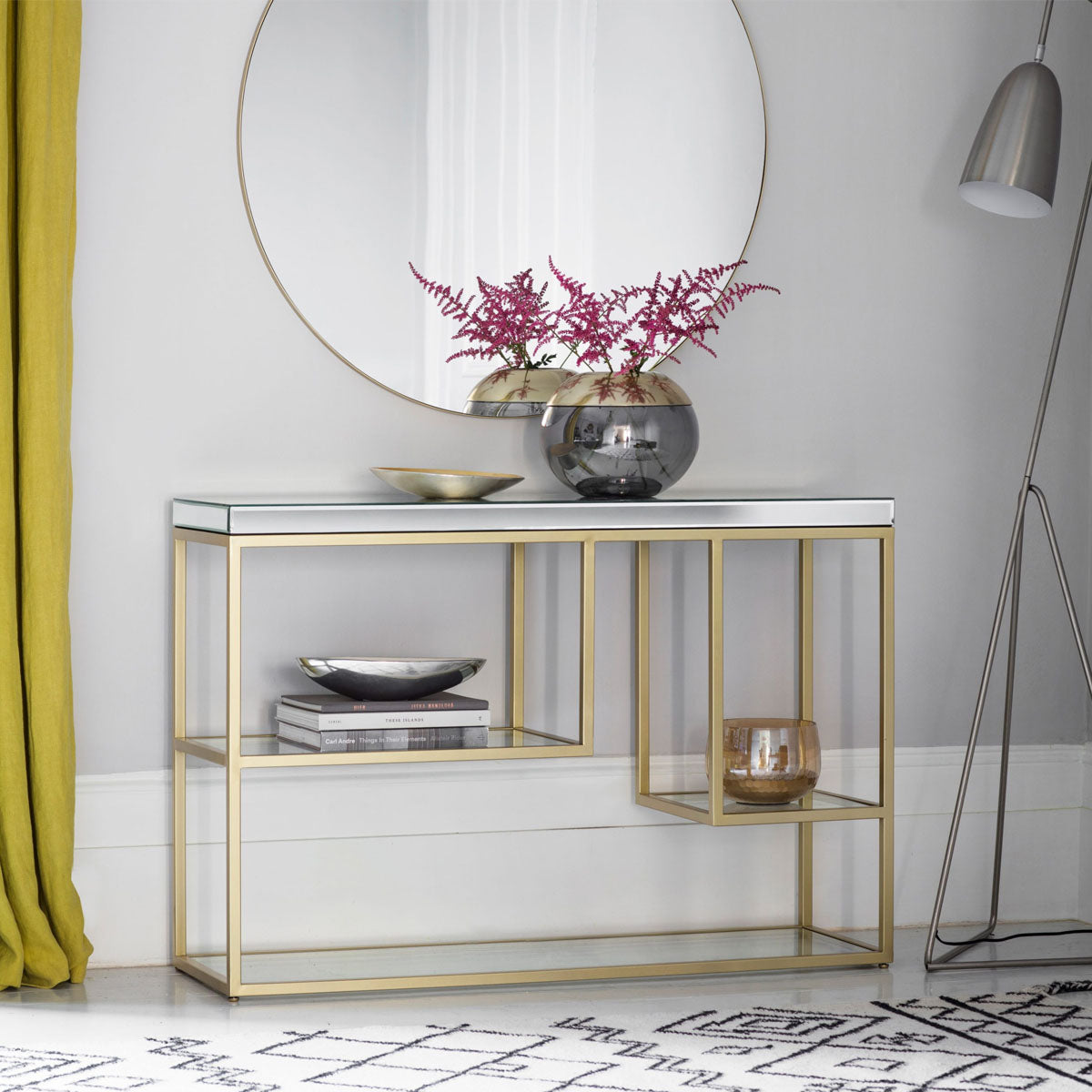 Gallery Direct Pippard Console Table Champagne 1200x360x820mm