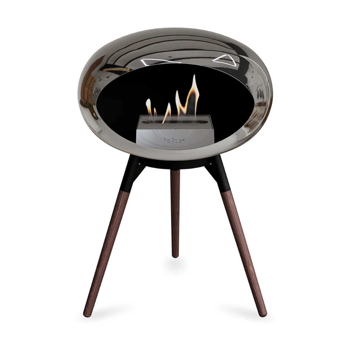 Le Feu Ground Wood Low - Chromed Silver