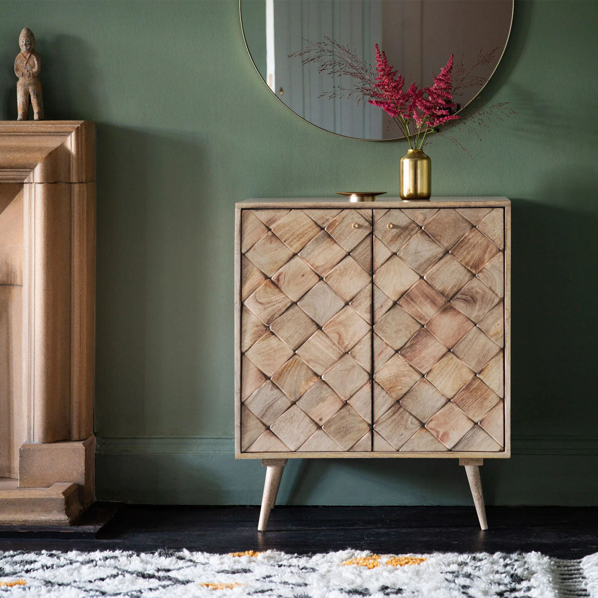 Gallery Direct Tuscany 2 Door Sideboard Burnt Wax 750x450x890mm