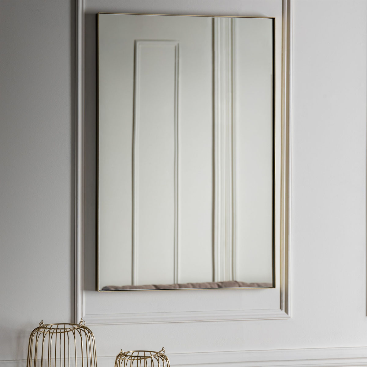 Gallery Direct Hurston Mirror Champagne 600x30x900mm