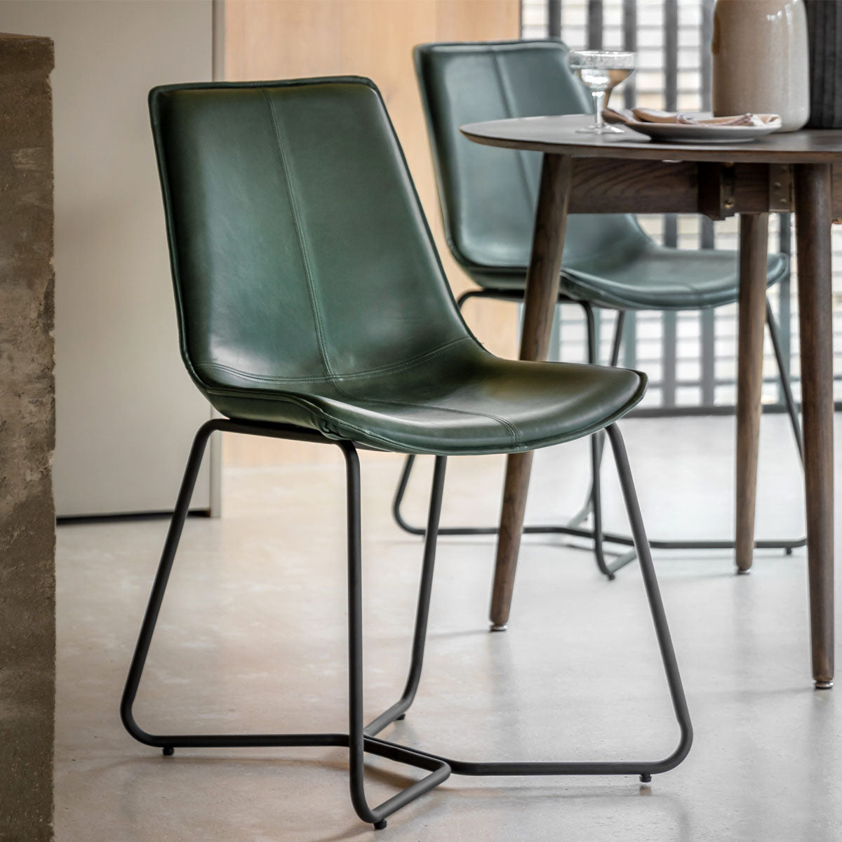 Gallery Direct Hawking Chair Green (2pk) 490x550x860mm