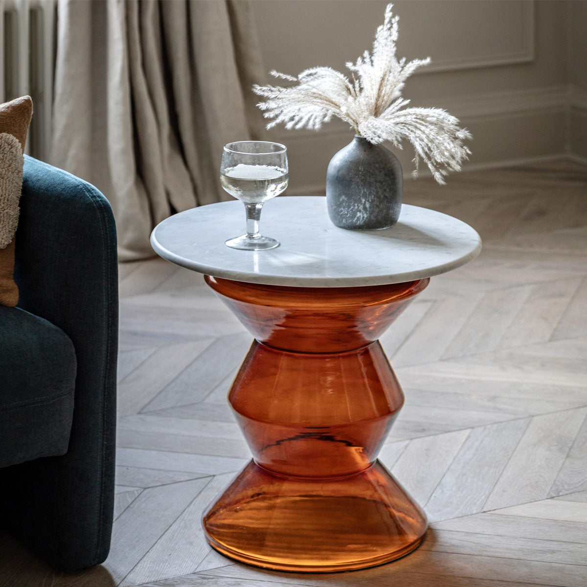 Gallery Direct Turin Side Table Orange 510x510x510mm
