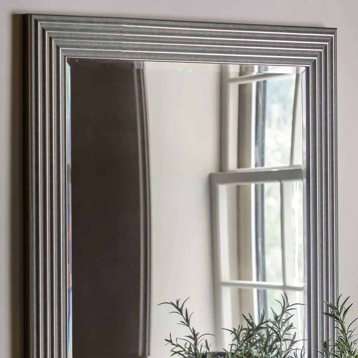 Gallery Direct Whitechapel Square Mirror Silver 870x870mm