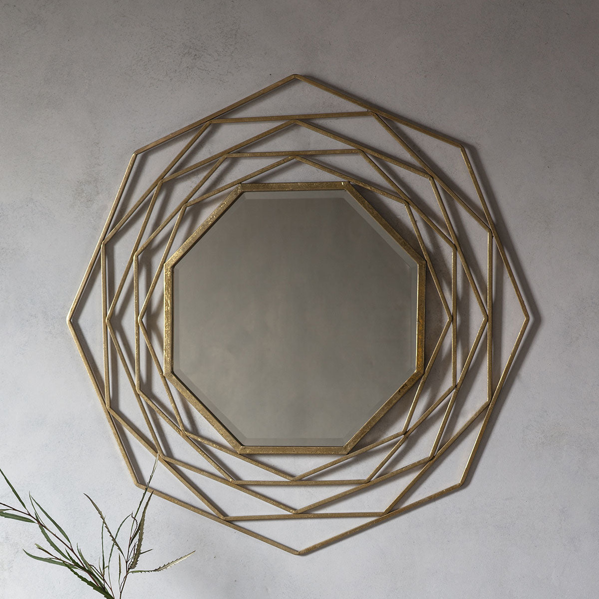 Gallery Direct Estella Mirror Gold 910x910mm